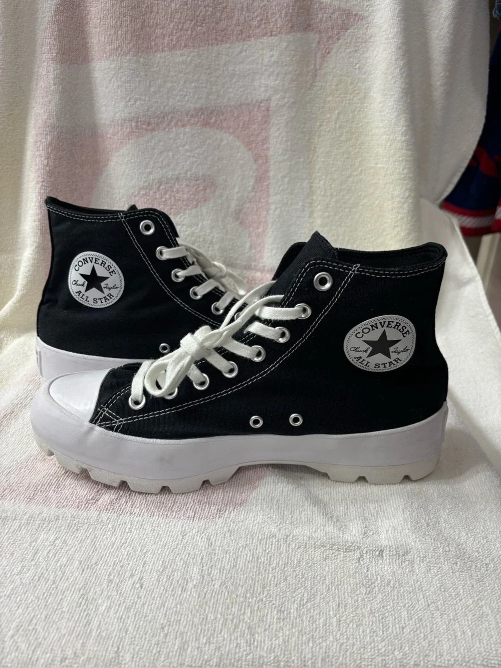 Converse All Star Lugged Black Canvas High Top Shoes Women’s Size 11